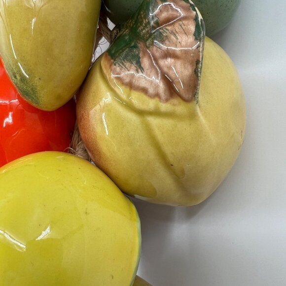 Hanging Ceramic Faux Fake Fruit Veg On Rope Heavy Kitchen Plant Based - Picture 10 of 10